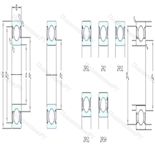 Подшипник шариковый радиальный 16101-2Z от производителя  SKF