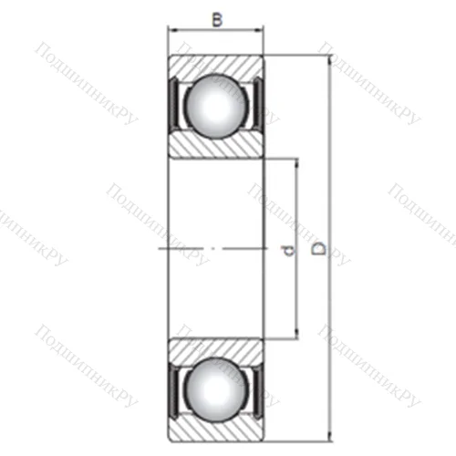 Подшипник шариковый радиальный 63316-2RS от производителя  CX