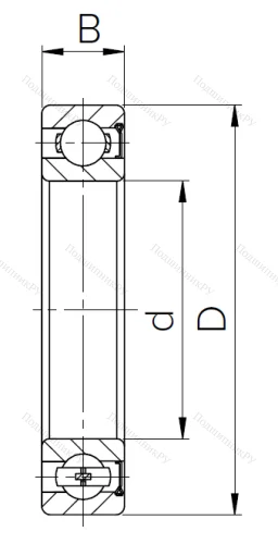 Шариковый однорядный подшипник 60209 (6209 Z) в Тюмени