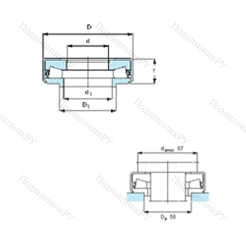 Подшипник роликовый упорный F-226810.01.AR от производителя  INA