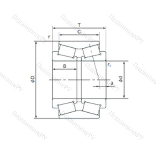 Подшипник роликовый радиально-упорный QT 6
