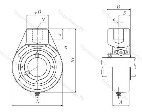 Подшипниковый узел UCHB 212 D 1 (UCHA 212) в Тюмени