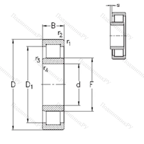 Подшипник роликовый радиальный NU 2352-E-MPA