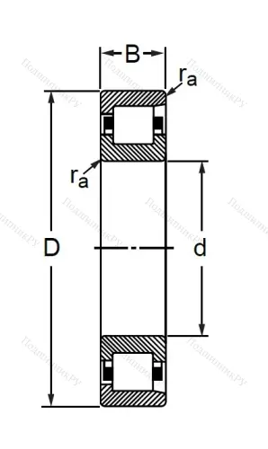Цилиндрический роликовый подшипник N 409 V (102409) в Тюмени