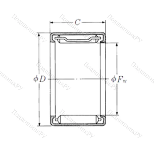 Подшипник игольчатый радиальный DB 501801