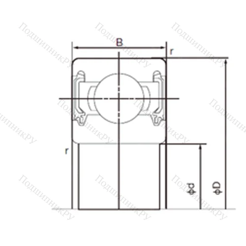 Подшипник шариковый радиальный 6313-2NKE