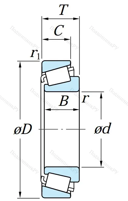 Конический роликовый подшипник HI-CAP 32304 JR