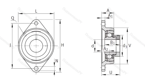 Подшипниковый узел PCFT 25 XL в Тюмени Подшипниковый узел PCFT 25 XL в Тюмени