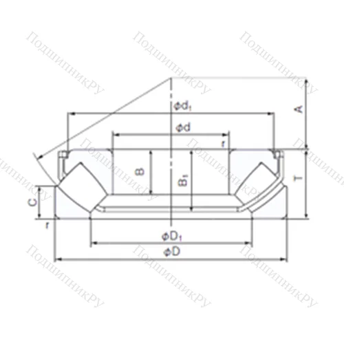 Подшипник роликовый упорно-радиальный 29415EX от производителя  NACHI Подшипник роликовый упорно-радиальный 29415EX от производителя  NACHI