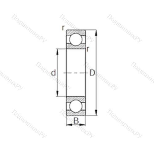 Подшипник шариковый радиальный W 6209