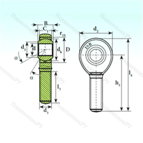 Подшипник скольжения сферический TSM 5 C