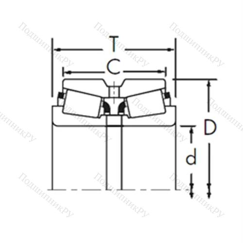 Подшипник роликовый радиально-упорный 782/774DC+X 3S-782 от производителя  TIMKEN Подшипник роликовый радиально-упорный 782/774DC+X 3S-782 от производителя  TIMKEN
