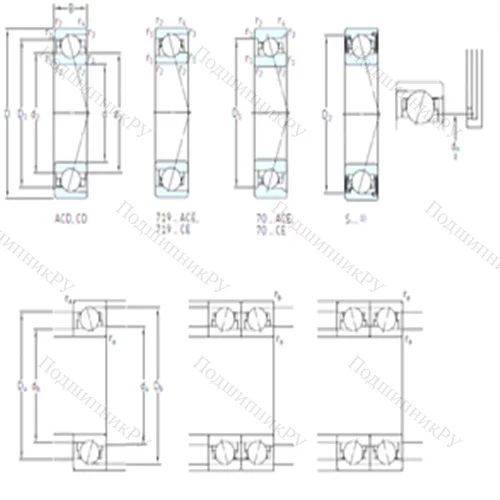 Подшипник шариковый радиально-упорный S 7019 ACD/HCP 4A