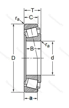 Конический роликовый подшипник 7519 (32219) в Тюмени