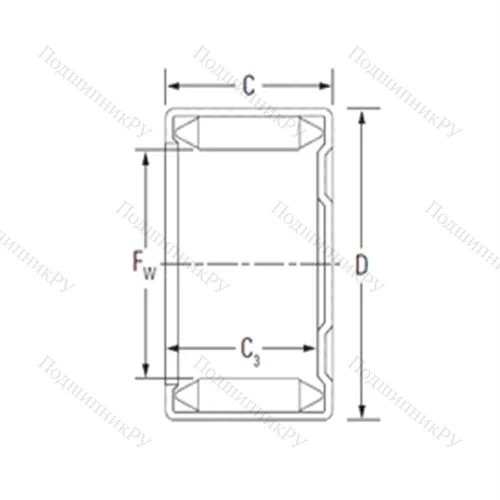Подшипник игольчатый радиальный DLF 44 16