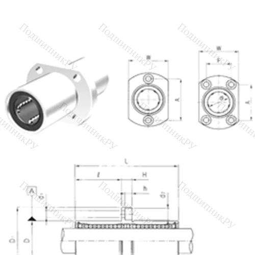 Подшипник шариковый линейный LMHM 8UU от производителя  Samick