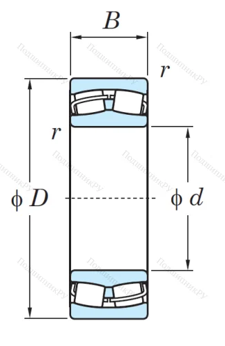 Сферический роликовый подшипник 21316 RZW 33 C 3 от производителя  KOYO