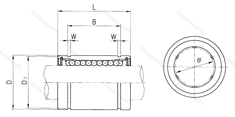 Подшипник LM 12 UU (NPZ)