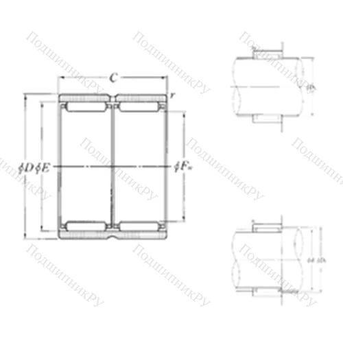Подшипник игольчатый радиальный RNAO-40?55?40ZW