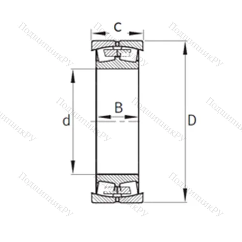Подшипник роликовый радиальный самоцентрирующийся 540626AA.J 30NF