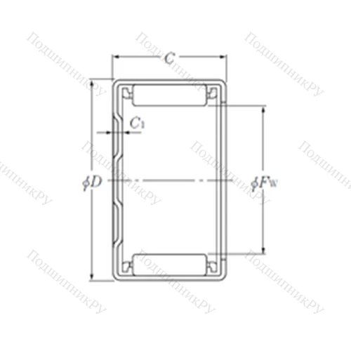 Подшипник игольчатый радиальный BK 1312