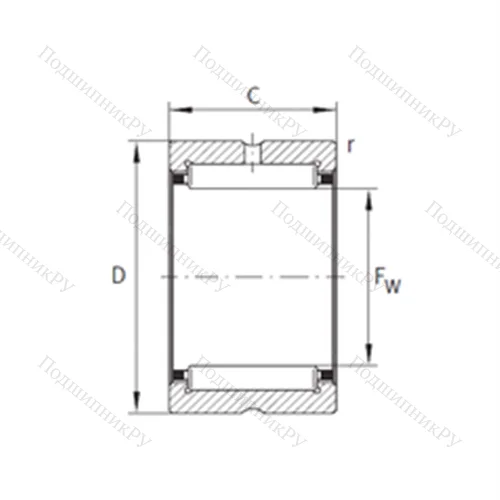Подшипник игольчатый радиальный HL-NK 35X 68X 20-1T#01 от производителя  NTN
