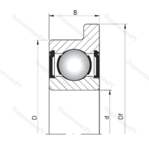 Подшипник шариковый радиальный FL 619/8 ZZ от производителя  CX