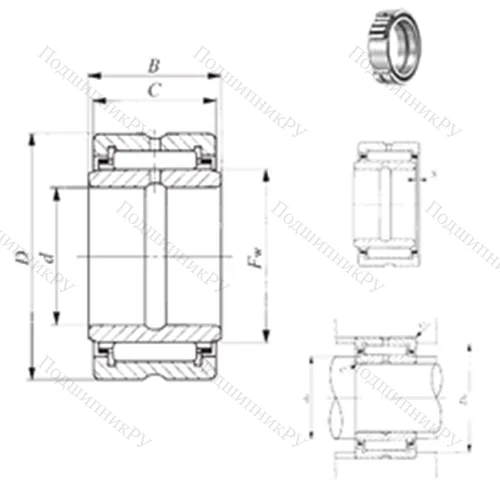 Подшипник игольчатый радиальный BRI 264120
