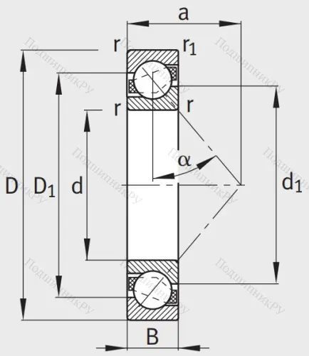 Однорядный шариковый подшипник 7200 B XL TVP от производителя  FAG Однорядный шариковый подшипник 7200 B XL TVP от производителя  FAG