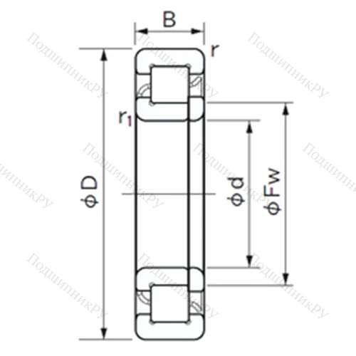 Подшипник роликовый радиальный NUP 226 E