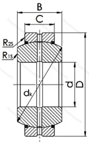 Шарнирный подшипник GEH 50 ES 2RS в Тюмени