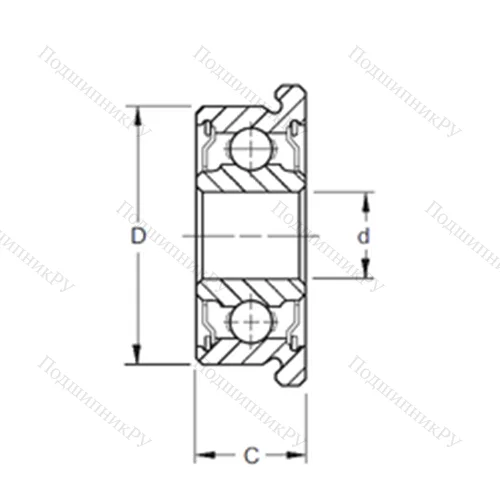 Подшипник шариковый радиальный SMF 106-2RS