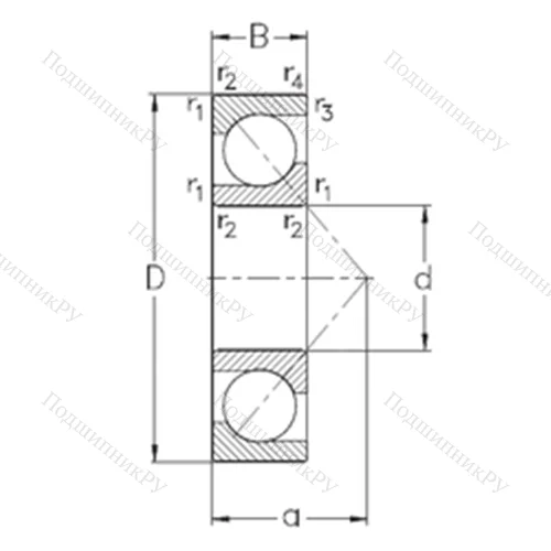 Подшипник шариковый радиально-упорный 7313-BE-MP