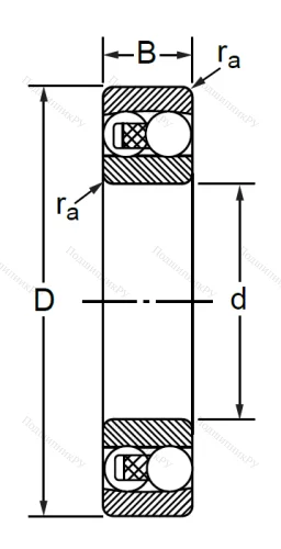 Двухрядный шариковый подшипник 1504 2RS E (2204 2RSTN) в Тюмени