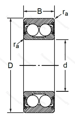 Радиально-упорный шариковый подшипник 3056205 2RS (3205 A 2RSTN) в Тюмени