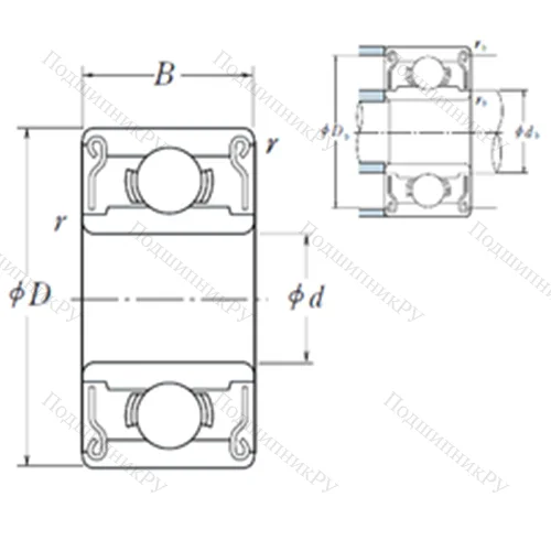 Подшипник шариковый радиальный MR 137ZZ от производителя  FBJ