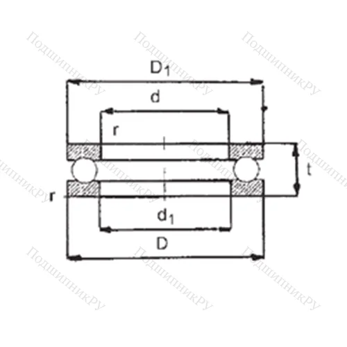 Подшипник шариковый упорный 0-4 от производителя  FBJ