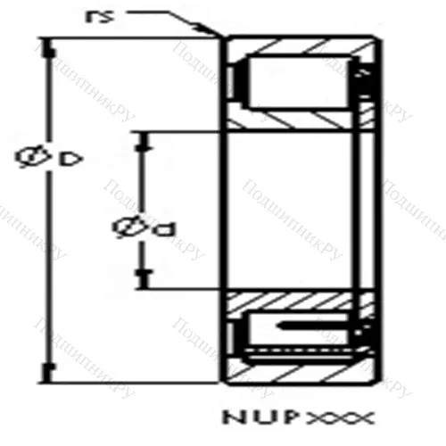 Подшипники роликовые радиальные с цилиндрическими роликами NUP 2203 E от производителя  AST Подшипники роликовые радиальные с цилиндрическими роликами NUP 2203 E от производителя  AST