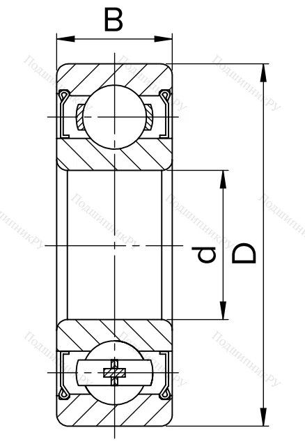 Миниатюрный шариковый подшипник 80019 (609 ZZ) 69PP62SBT9 в Тюмени