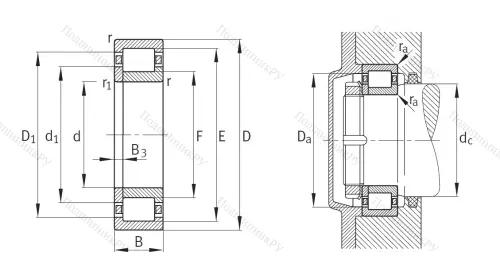 Роликовый цилиндрический подшипник NUP 2204 E XL TVP 2 от производителя  FAG