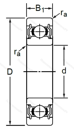 Дюймовый шариковый подшипник RLS 5 2RS (LJ 5/8-2RS) в Тюмени