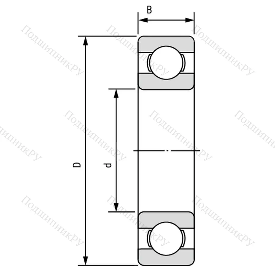 Модификация подшипника 6-302 размер 15x42x13 ГПЗ-23 от производителя  ГПЗ-23