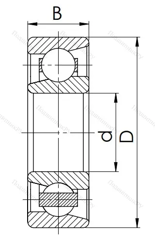 Радиально-упорный шариковый подшипник 46124 Л (7024 ACM) в Тюмени