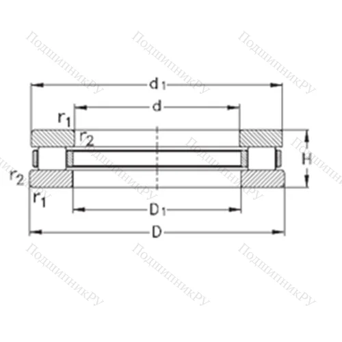Подшипник роликовый упорный 81207-TVPB от производителя  NKE