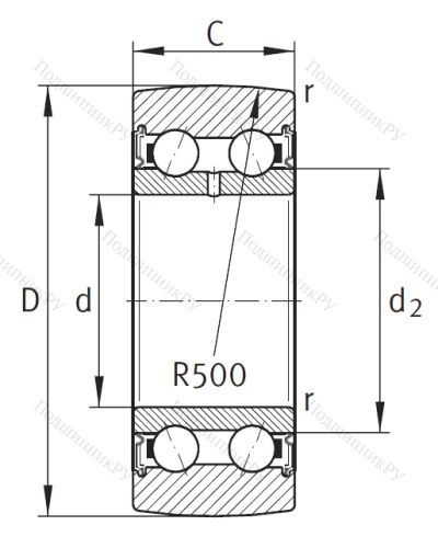 Подшипник LR 5001 2RS от производителя  INA