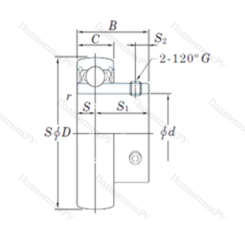 Подшипник шариковый радиальный SB 207-23 от производителя  KOYO