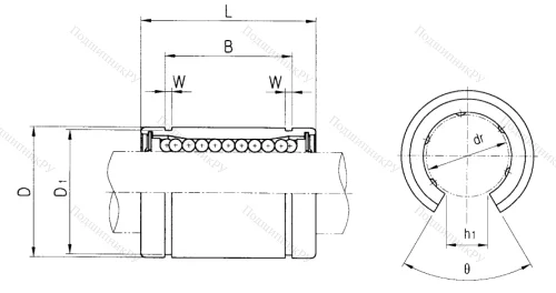 Подшипник LME 20 OP (CX) (KB 2045 OP) в Тюмени