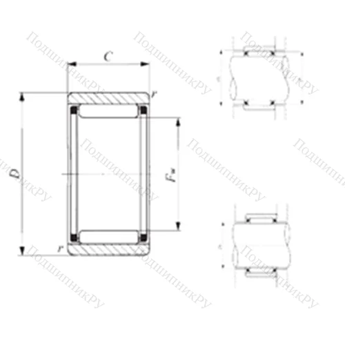 Подшипник игольчатый радиальный RNAF 9511530