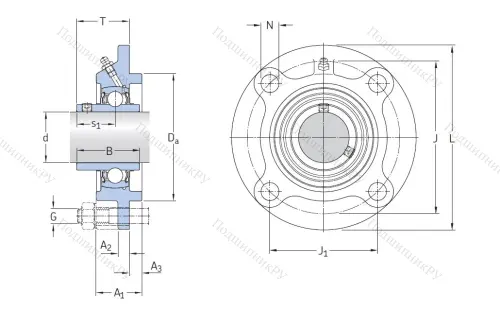 Подшипниковый узел FYC 25 TF в Тюмени