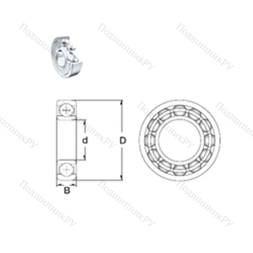 Подшипник шариковый радиальный S 61701-2Z